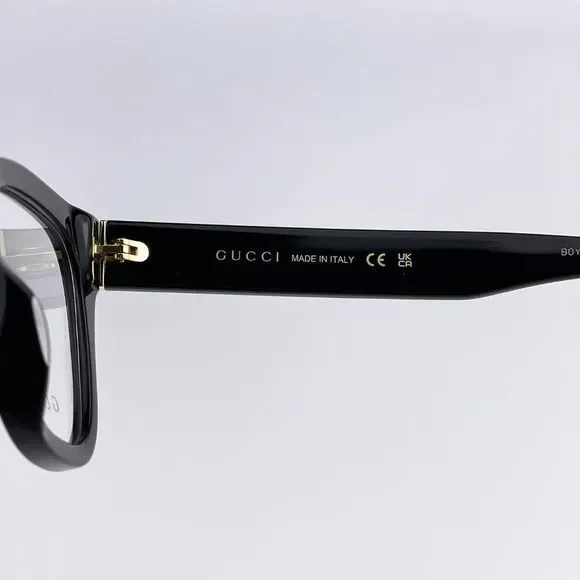 Gucci GG1133O 001 LOGO BRAND NEW Eyeglasses Shiny Black Cat Eye Women
